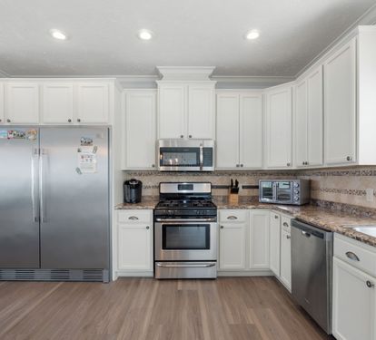Kitchen With Massive Fridge/Freezer