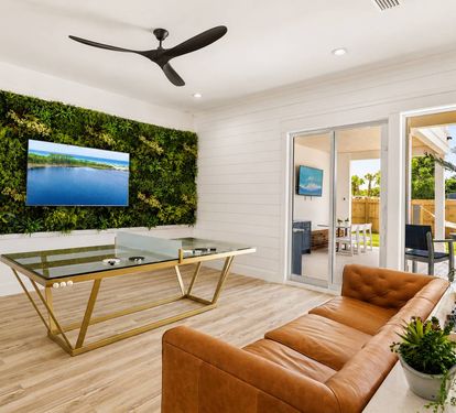 Custom Glass Ping Pong in a Designer Lounge