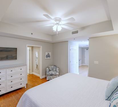 Spacious Second Master Suite with 50" smart tv.