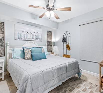 Bedroom with king bed