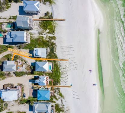 Beach access/boardwalk is steps away