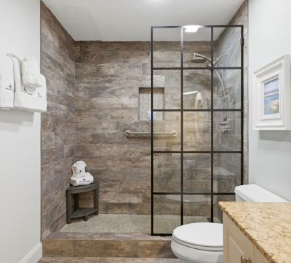 Ensuite for king room with walk in shower.