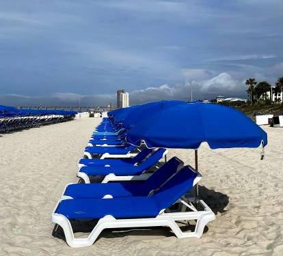 Resort-style living with complimentary beach chairs waiting just for you!