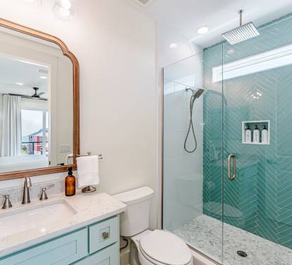 Ensuite 1 Bathroom with Dual Shower Heads Including a Rainshower