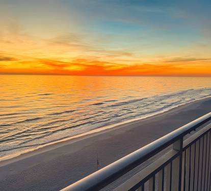 Sunset view from balcony