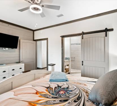 Master Bed A with smart Tv
