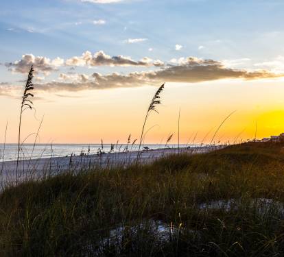 Gulf beach right across the street