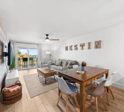 Open concept living and dining area... with VIEWS!