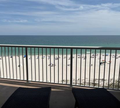 Perspective from the lounge chairs