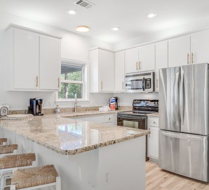 All the comforts of a well stocked kitchen