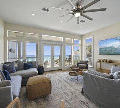 Living room area with Ocean View