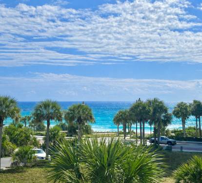 View of the gulf from the upstairs balcony