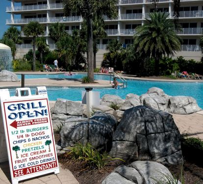 Eats and drinks are available poolside for your convenience.
