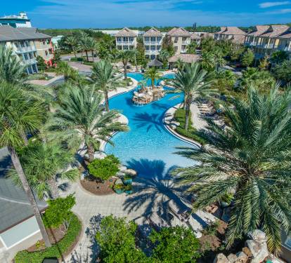 View of the lagoon pool which is seasonally heated