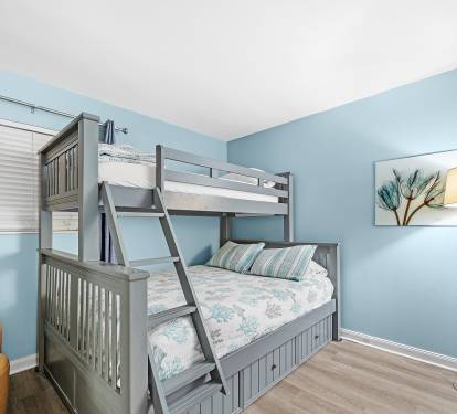 2nd Bedroom Queen with twin on top and twin trundle