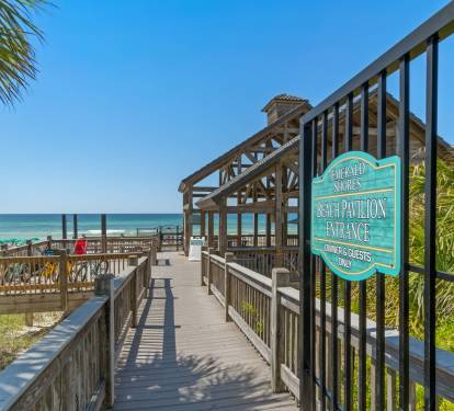 Private Beach Access for guests! There is a seasonal beach bar and bathrooms as well