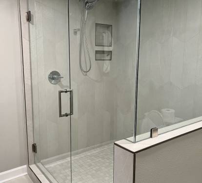 Master Bath- Large Tile & Glass Walk-in Shower