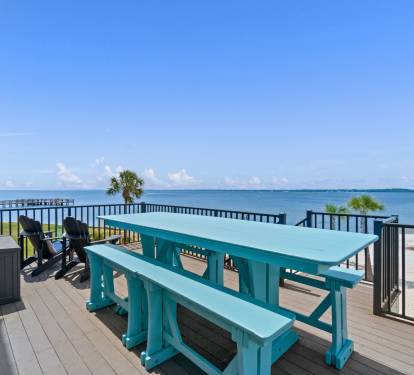 Deck Off Living Overlooking The Bay
