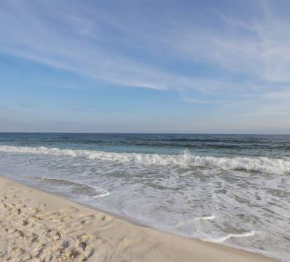 We are on a great flat stretch of Romar beach that is quite a walk from any public parking. 