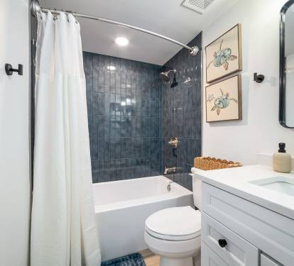 New tub and tile surround for Guest Bathroom