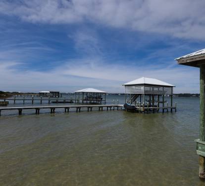 Private Dock and Beach on the Little Lagoon