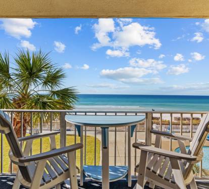 Private balcony with seating and an incomparable view