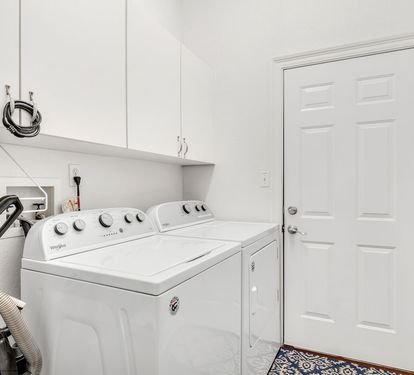 Laundry room off the garage 