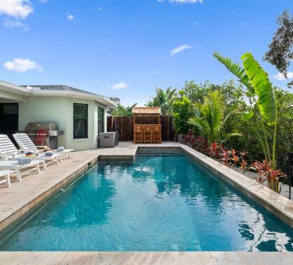 Poolside Paradise.  Imagine quality time with family and kids by the private pool, surrounded by lush greenery and plenty of space to relax and play.