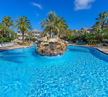 Heated resort style pool