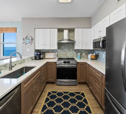 Updated kitchen with luxury amenities.  Including an AIR FRY oven and a microwave NOT above the range.
