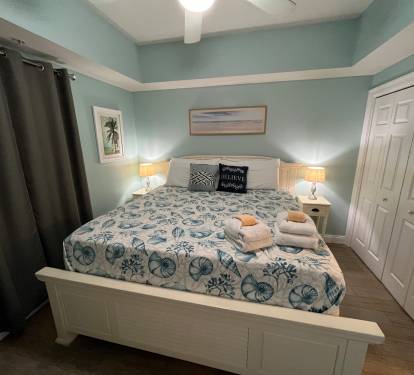 Master suite featuring a plush king bed, ensuite bath and 40" TV to help you relax!