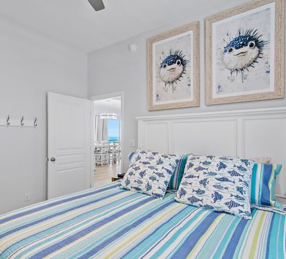 King bunk suite with wall-mounted Smart TV