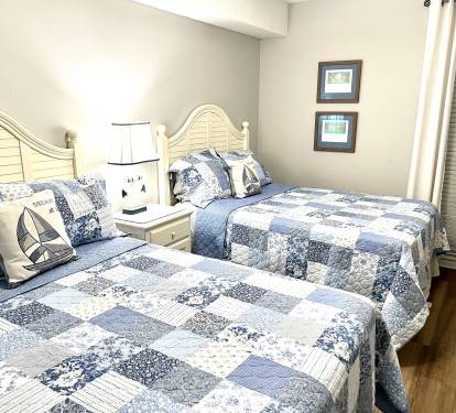Third bedroom two full size beds with new mattresses