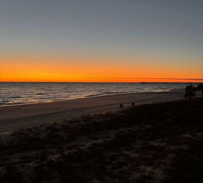 Sunset view from balcony