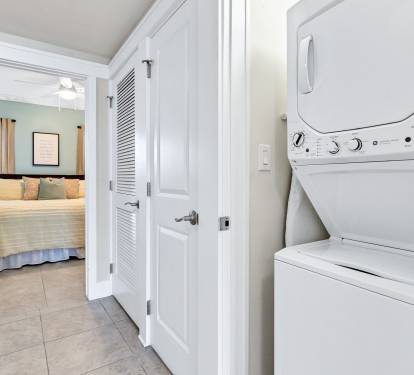 Bring your own detergent and use the in-home washer/dryer during your stay. 