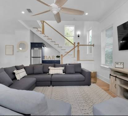 Plenty of seating to hangout after a fun day at the beach