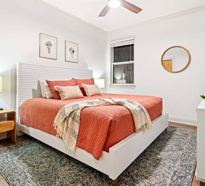 A second king bedroom with its own distinctive style. Everyone gets a real bed.