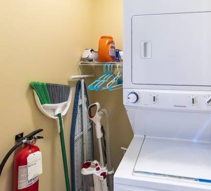 Full Laundry:  W/D with laundry supplies provided.  Located in the hallway upstairs.
