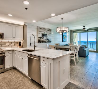 Incredible Gulf Views from the living room and kitchen
