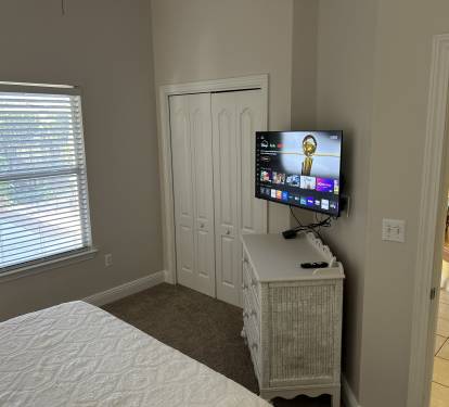 42" Smart TV, large closet