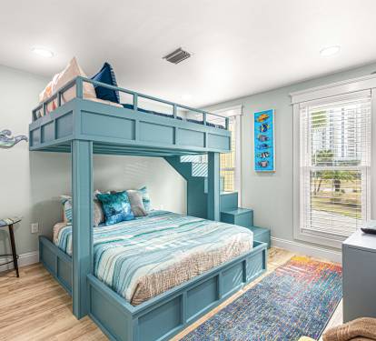 Queen Bunk Room.  Bottom is Great for Adults!