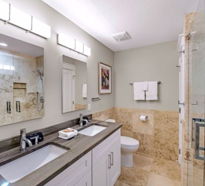Primary bath with double sinks