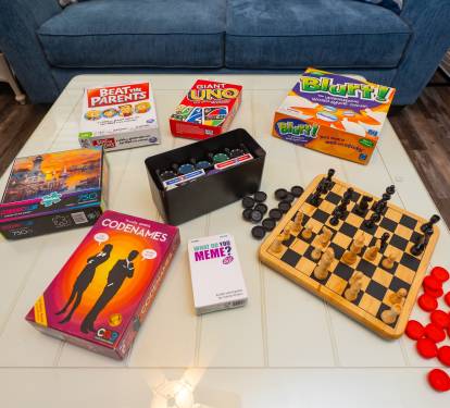 Game-ready table setup perfect for casual fun and shared moments.