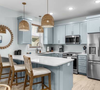 Modern cooking appliances and spacious countertops, the kitchen has it all!