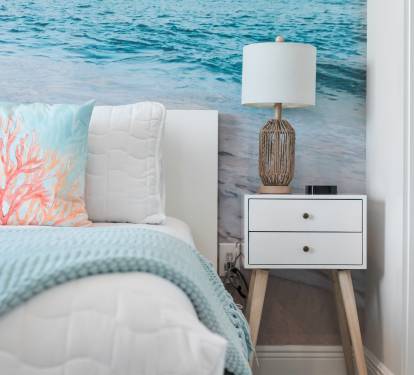 You'll fall in love with the plush bamboo mattress on the king size bed as you fall sleep in the uniquely designed rooms.  Don't worry about sharing - each bedroom has its own ensuite bathroom as well.