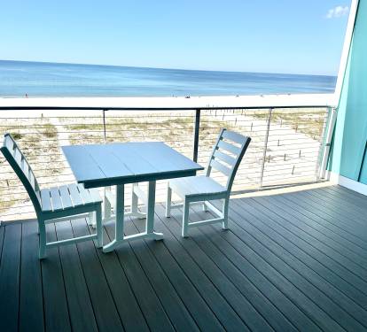 Primary bedroom private deck