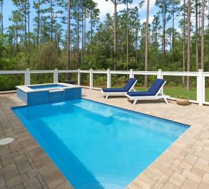 Private Pool backing to greenbelt