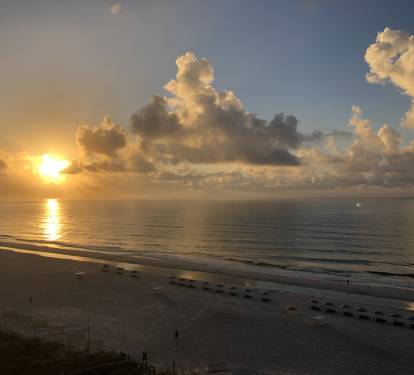 Sunrise from the balcony.
