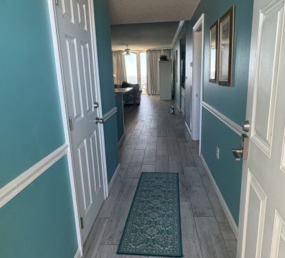 Front door entrance to this updated, luxurious gulf front condo.