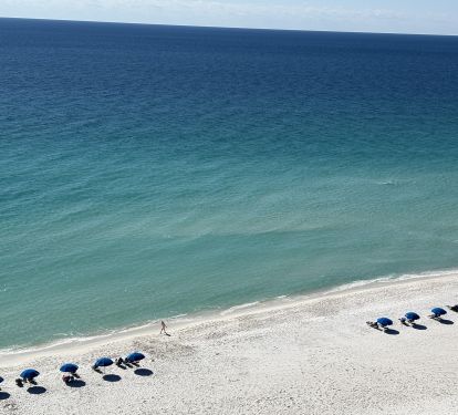 Panoramic view of the Gulf from the sweeping balconies of the condo!